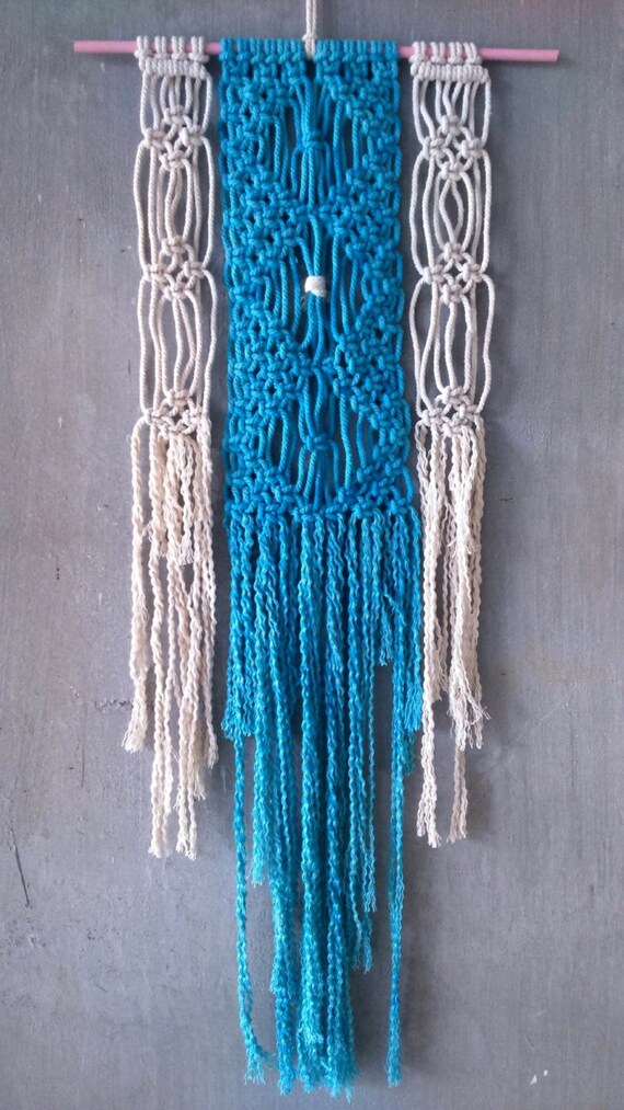 Macrame Colorful Modern Wall Hanging/ Hand dyed Wall Art/ Etsy