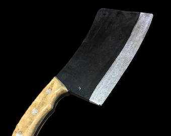PU Foam Meat cleaver realistic handheld butcher's knife horror movie prop Not a Real Cleaver