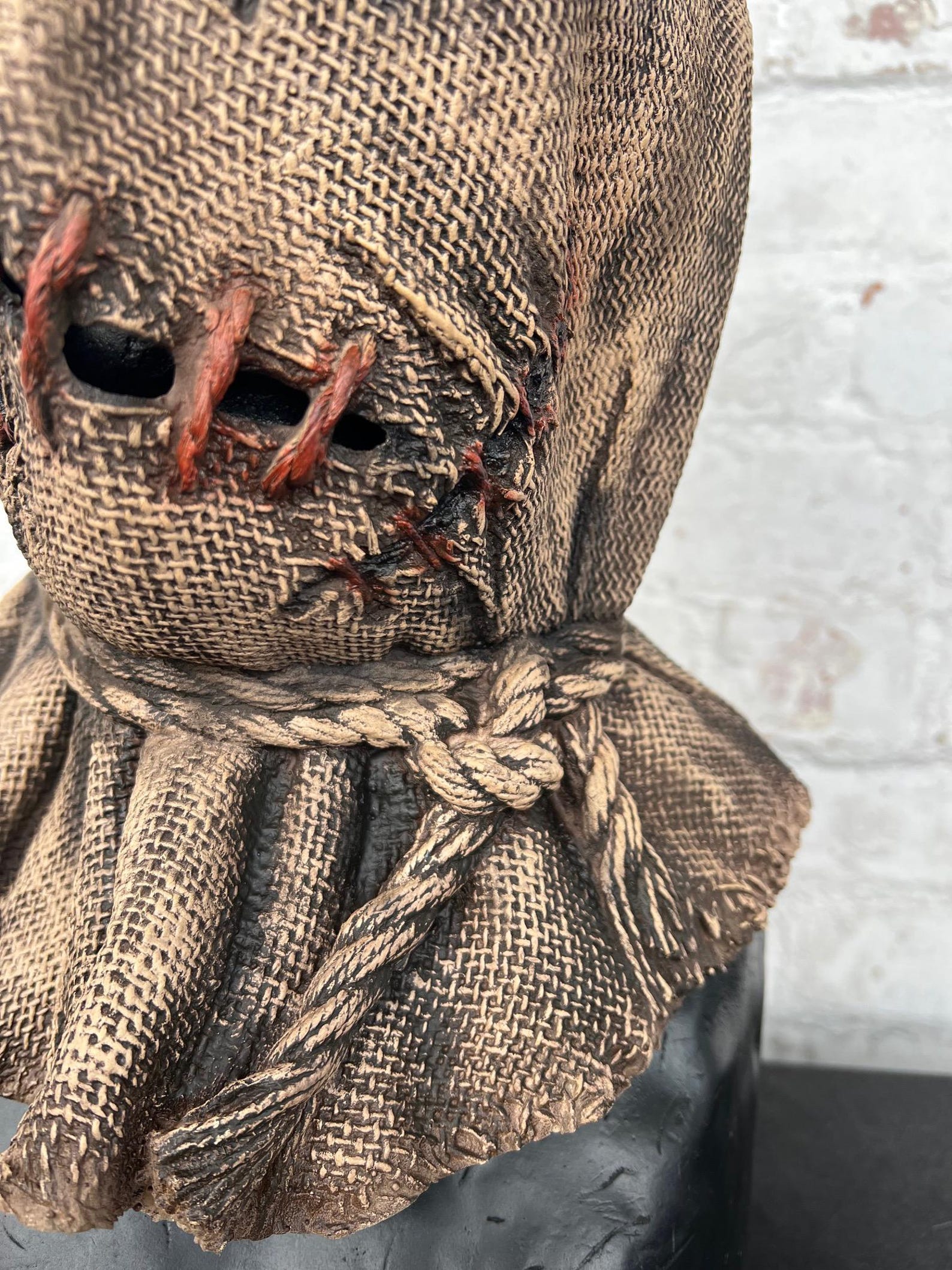 Scarecrow Mask Latex Burlap Style Halloween Masks Etsy