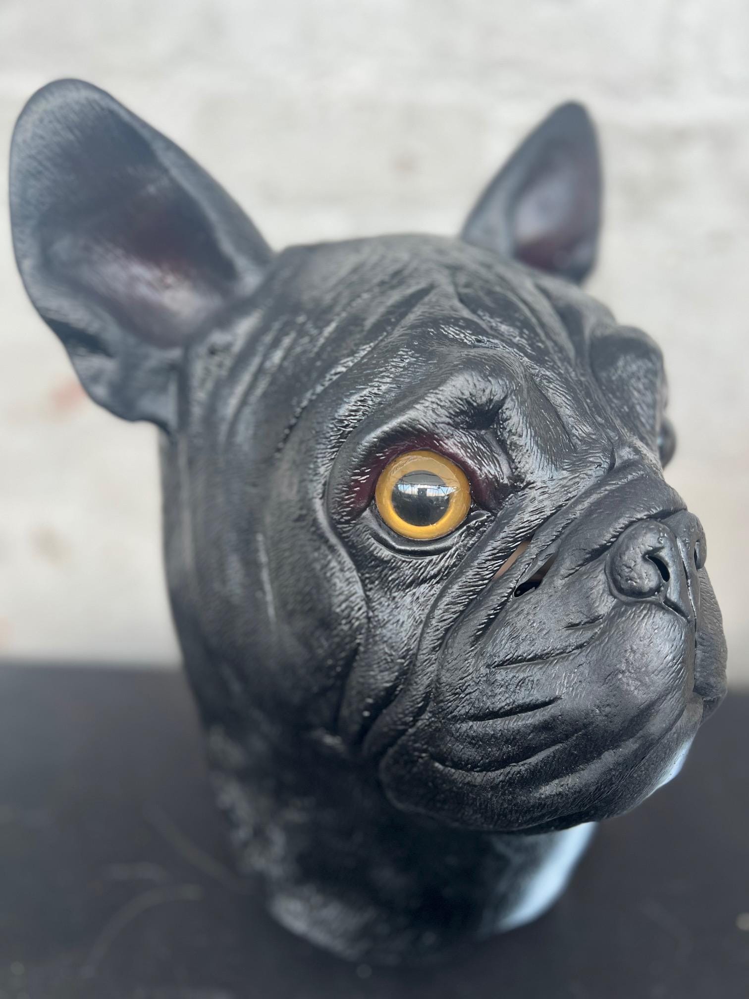 フレンチブルドッグマスク おもしろラテックス動物ヘッドマスク - Etsy