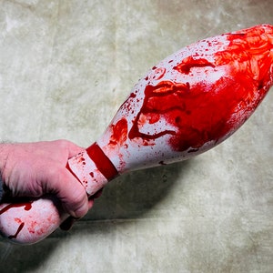 Tenpin Bowling Pin Bloody Full Size Halloween Movie Prop Clown Accessory