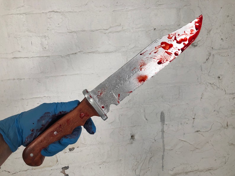 Realistic PU Foam Hunting Knife Bloody Halloween Horror | Etsy