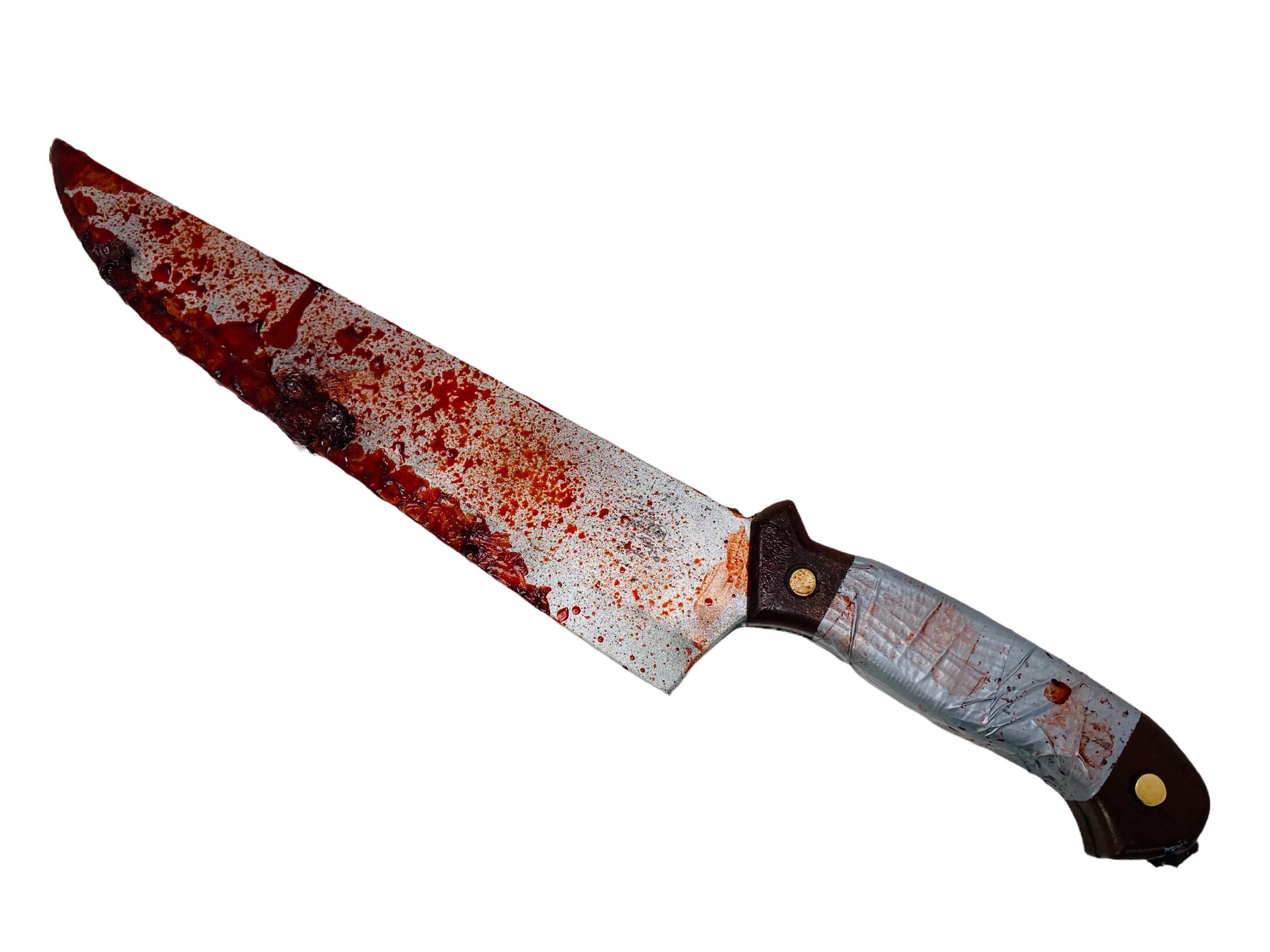 Handmade Butcher's Knife PU Foam Bloody Movie Horror Prop