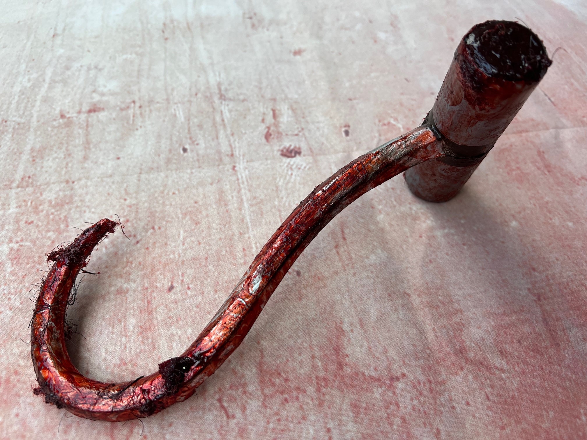 Bloody Meat Hook Horror Movie Prop PU Ice Hook Custom Tool Accessory 
