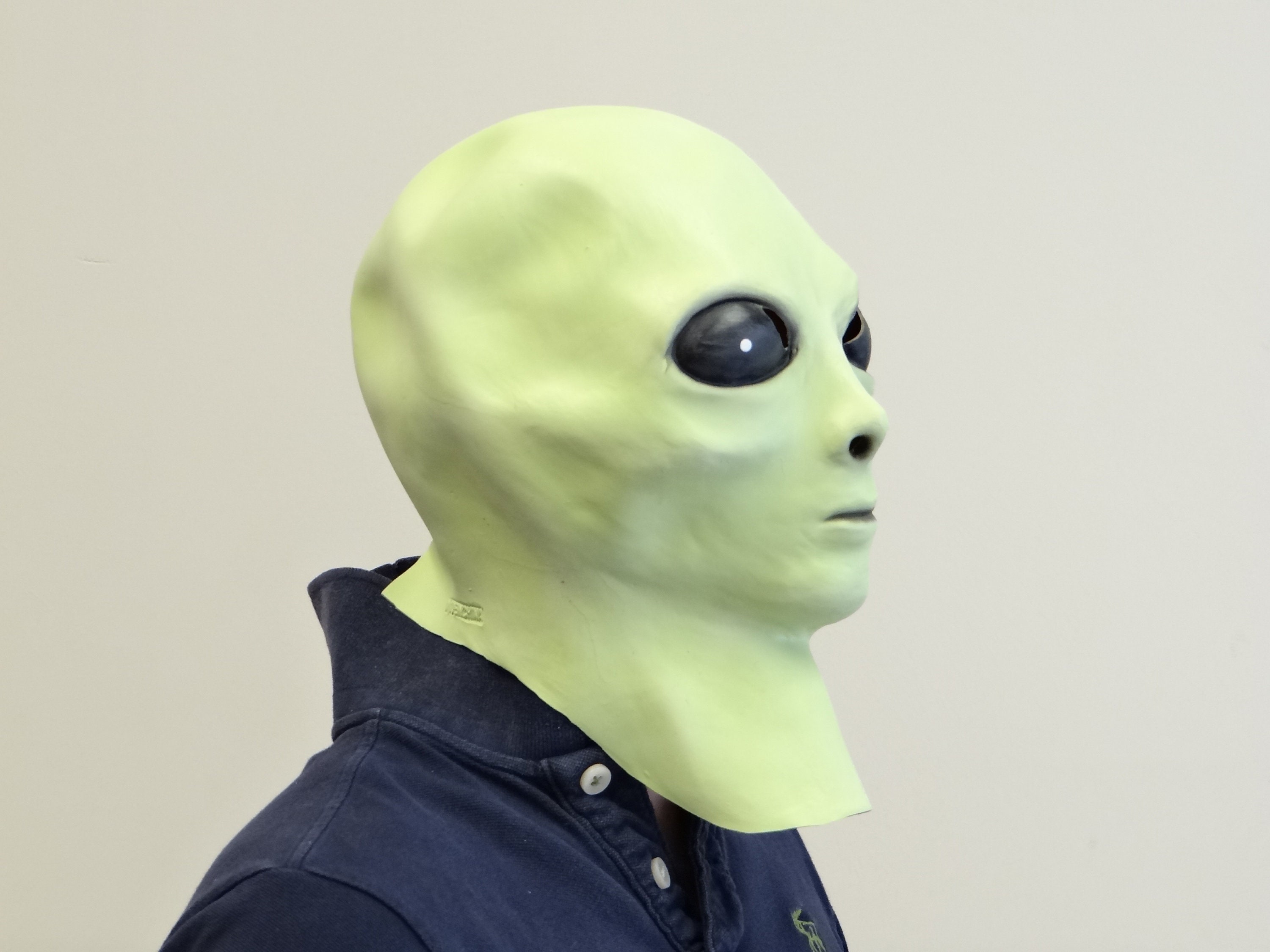 Extra Terrestrial Movie & Fancy Dress prop Alien Latex Mask Glow in the Dark 