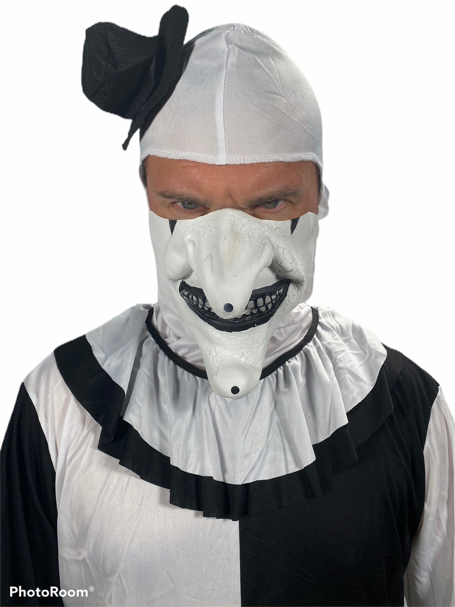 Men's Terrifying Clown Costume Black & White With Half | Etsy