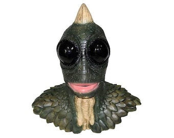 Accessoire de masque de film lézard d'horreur vert Lost Sleestak