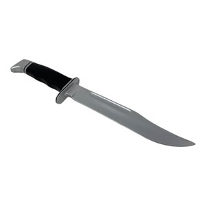 Faca portátil Woods Killer preta e prata, acessório de filme em PU (sangue simples ou permanente)