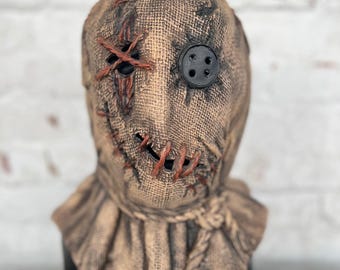 Vogelverschrikkermasker Halloween-maskers in latex- en jutestijl
