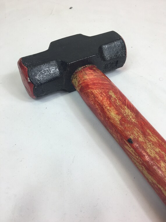 REALISTIC PU SLEDGEHAMMER HALLOWEEN HANDHELD ACCESSORY CLOWN MALLET MOVIE PROP