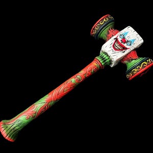 Clown Mallet Highly Detailed Multi Colour Hammer Movie Prop PU Horror Clowns Weapon