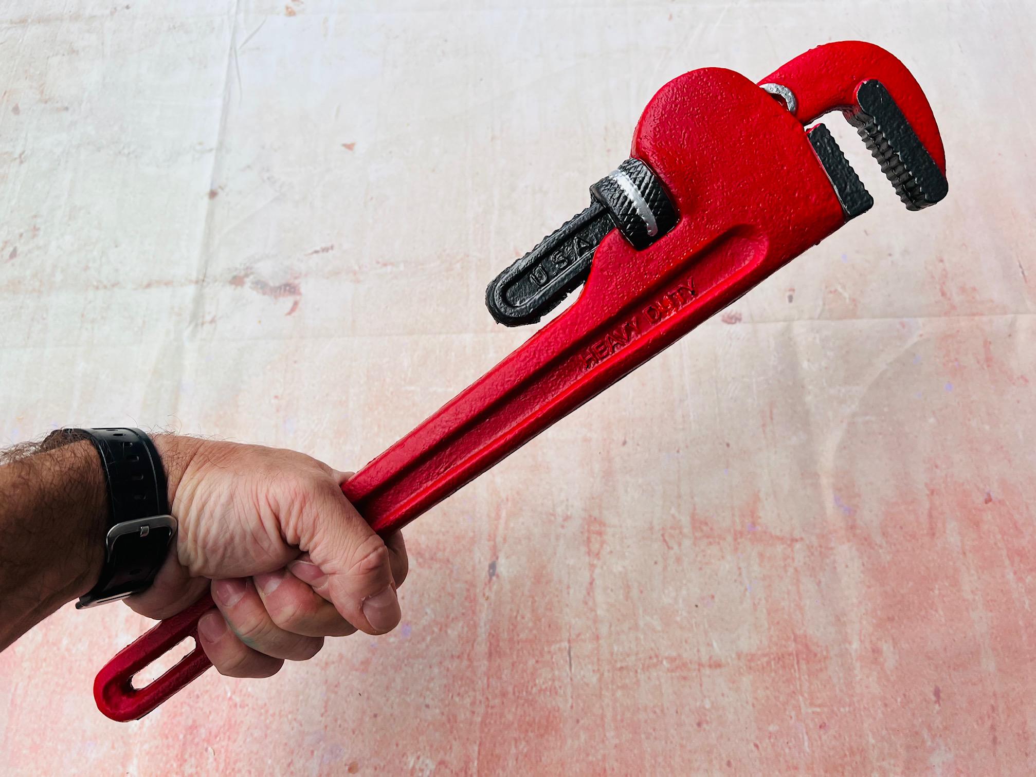 Realistic Pipe Wrench Spanner Halloween movie weapon props