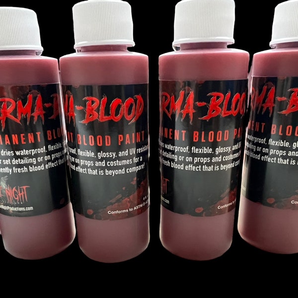 Sangre falsa de sangre permanente para accesorios y disfraces de Pale Night