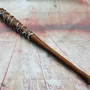 Baseball Bat with Wire Movie Prop Negan Horror Accessory Halloween Cosplay Clean or Bloody