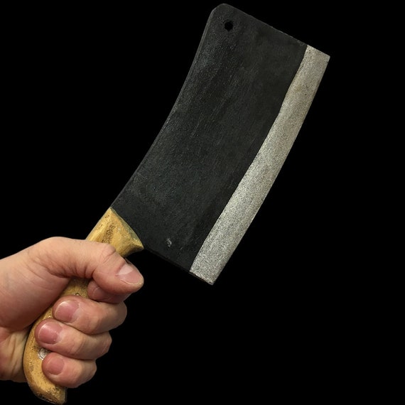 Mannaia da carne in schiuma PU, coltello da macellaio portatile realistico,  oggetto di scena per film horror. Non una vera mannaia -  Italia