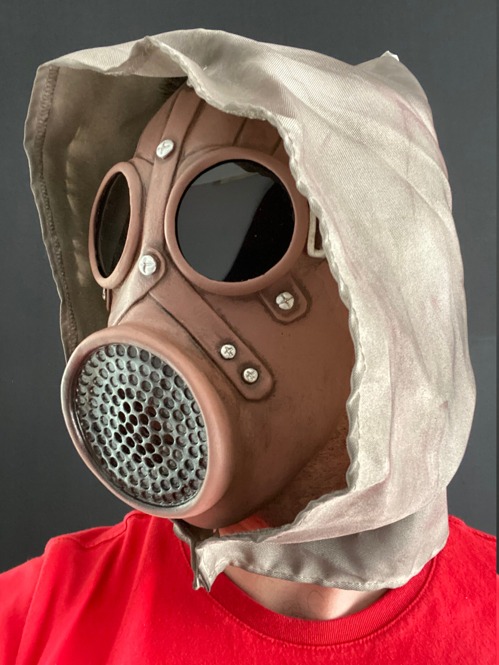 Gothic Gas Mask with Goggles &amp; Hood Halloween Plague Doctor Etsy