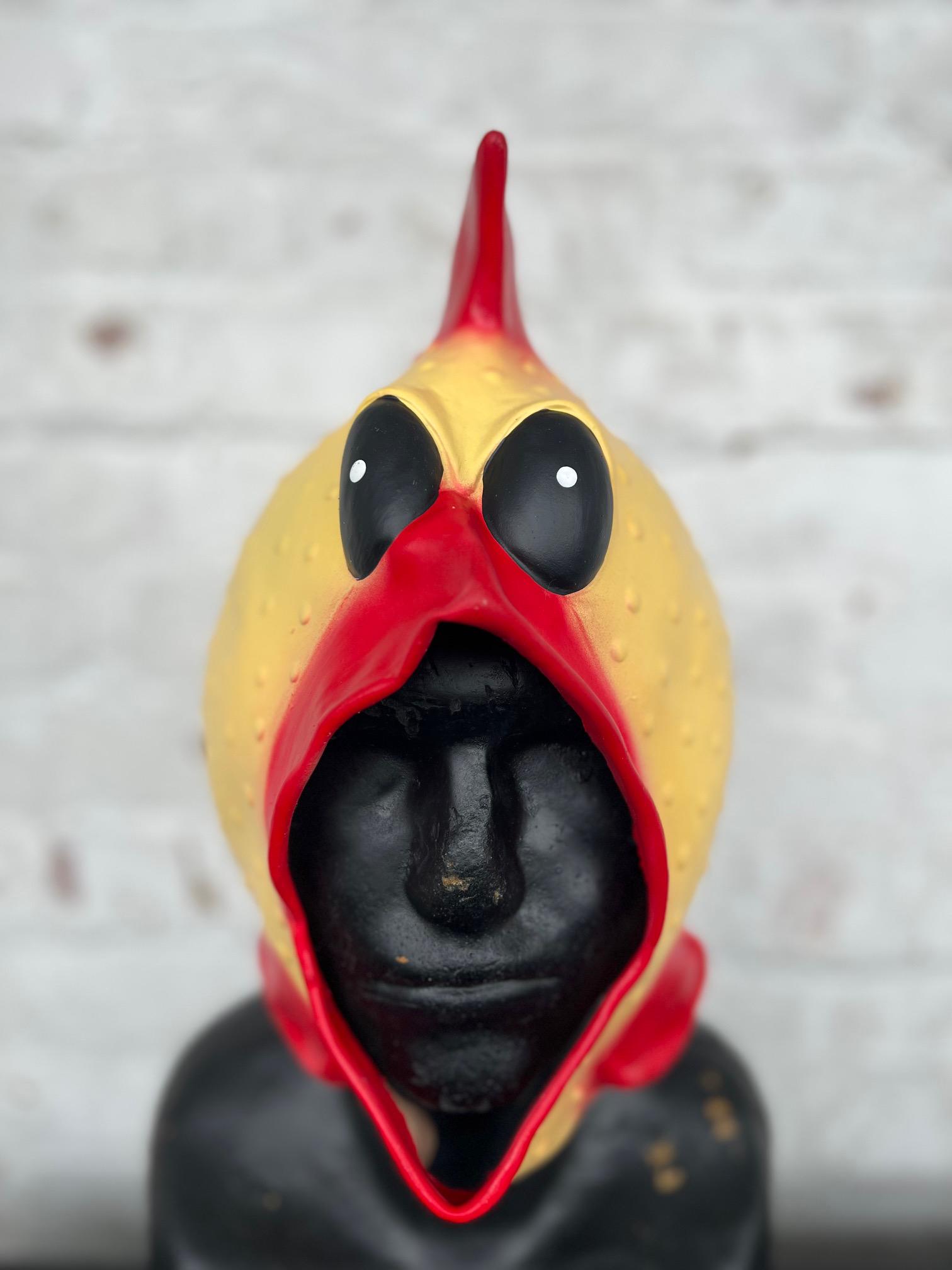 Funny Rubber Chicken Head Mask Open Face Masks - Etsy