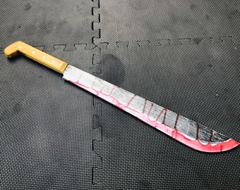 Fake PU Foam Bloody machete handheld movie prop halloween vs jason knife blade myers
