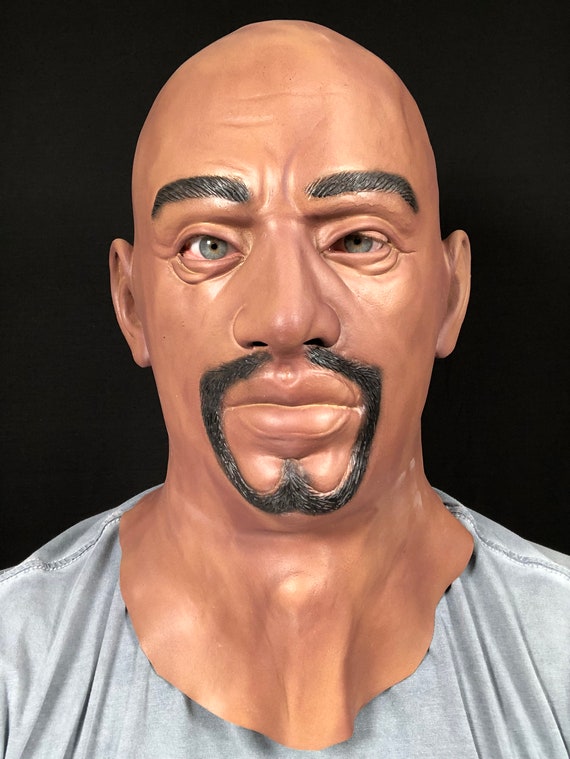 Observatorium vragenlijst Aan het liegen Realistische zwarte mannelijke man masker met baard latex - Etsy België