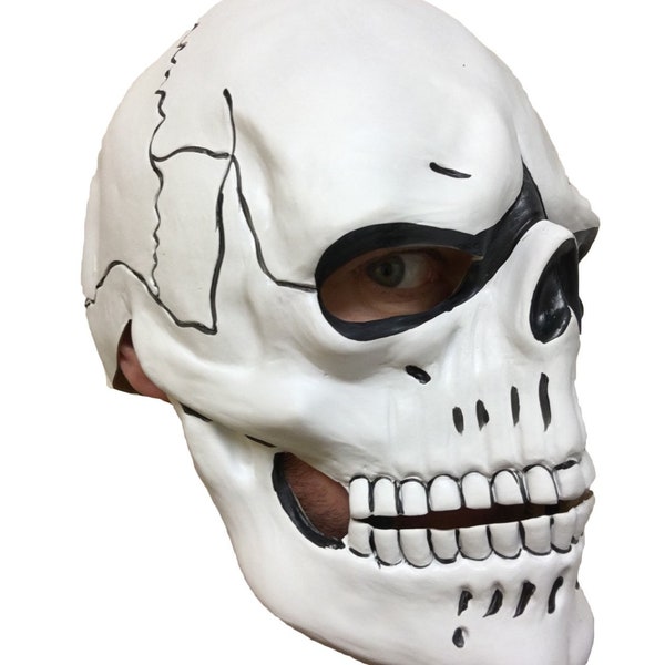 Day of the Dead Bond Skull Mask Latex Spectre Costume