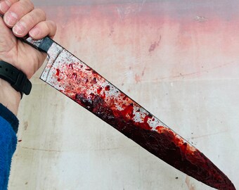 Coltello Finto Halloween - Accessorio Realistico In Schiuma PU Per Film E Feste In Maschera - Foto 3