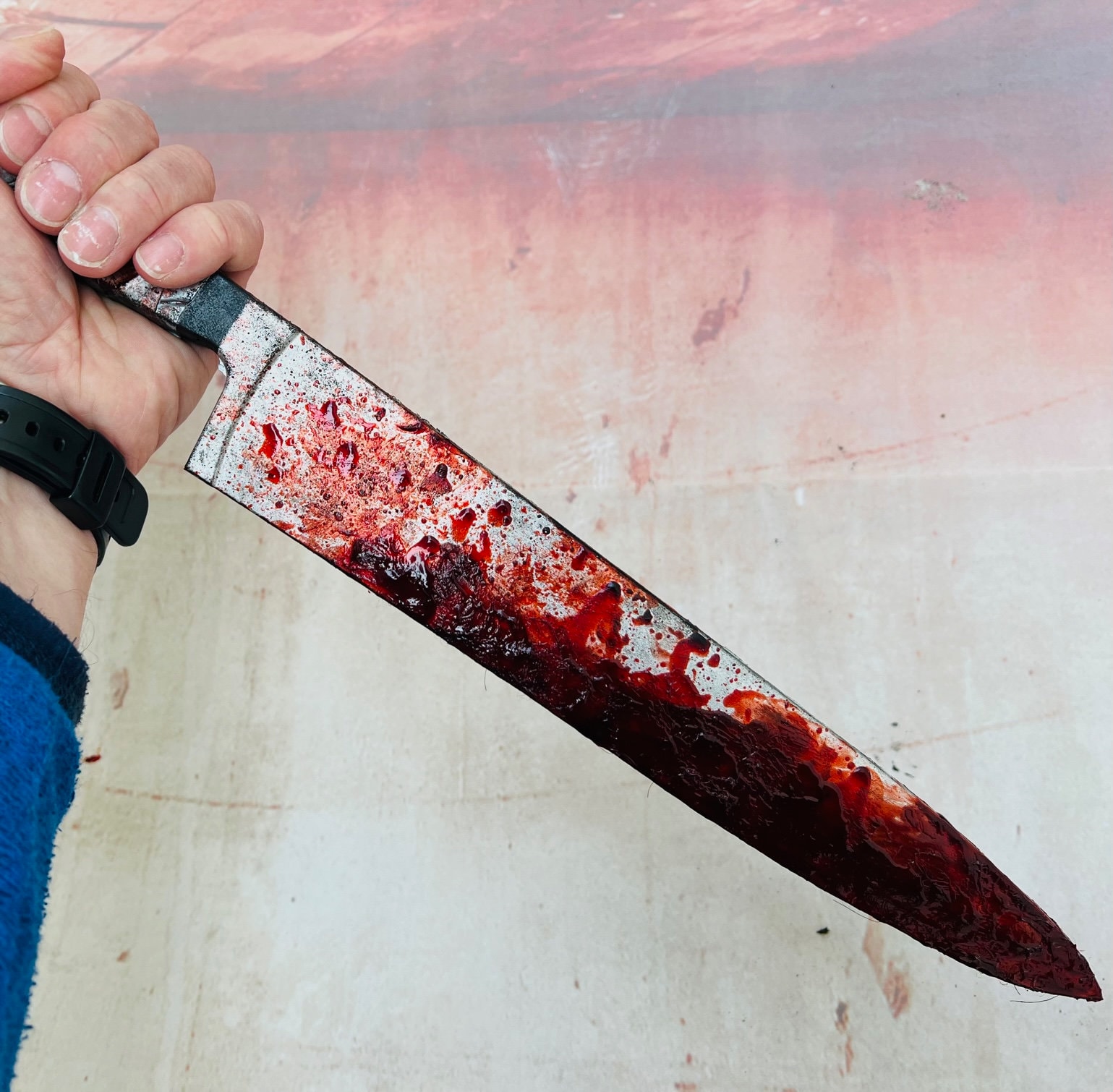 Coltello da macellaio insanguinato | Accessori per Carnevale e Halloween