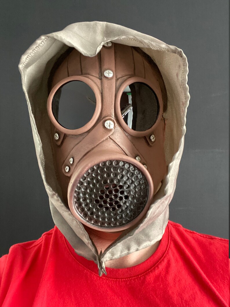 Gothic Gas Mask with Goggles &amp; Hood Halloween Plague Doctor Etsy