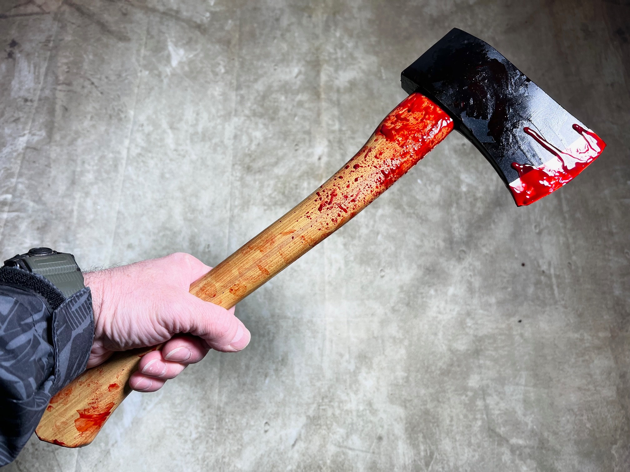 Bloody Axe Hatchet Movie Prop Handheld PU Jason Halloween Weapon