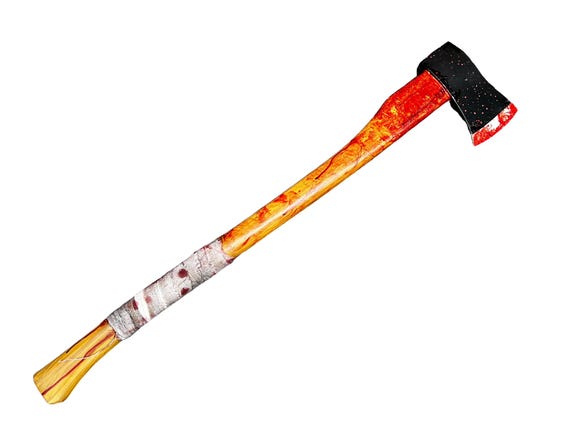 Realistic Lumberjack Axe Hatchet Movie Prop PU Horror Weapons