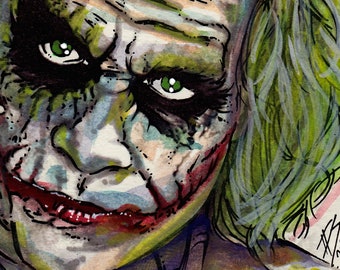 HEATH LEDGER Joker Fine Art Quality Print / Why So Serious / DC Comics The Joker Wall Art  /  Inspired by The Dark Knight