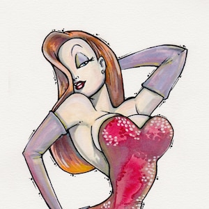 Sexy JESSICA RABBIT Fine Art Quality Print (Multiple Sizes) / Disney Decor / Disney Nursery / Who Framed Roger Rabbit / Roger Rabbit