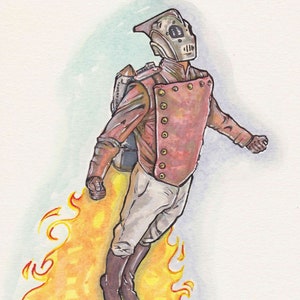 ROCKETEER Fine Art Quality Print (Multiple Sizes) / The Rocketeer / Disney Decor