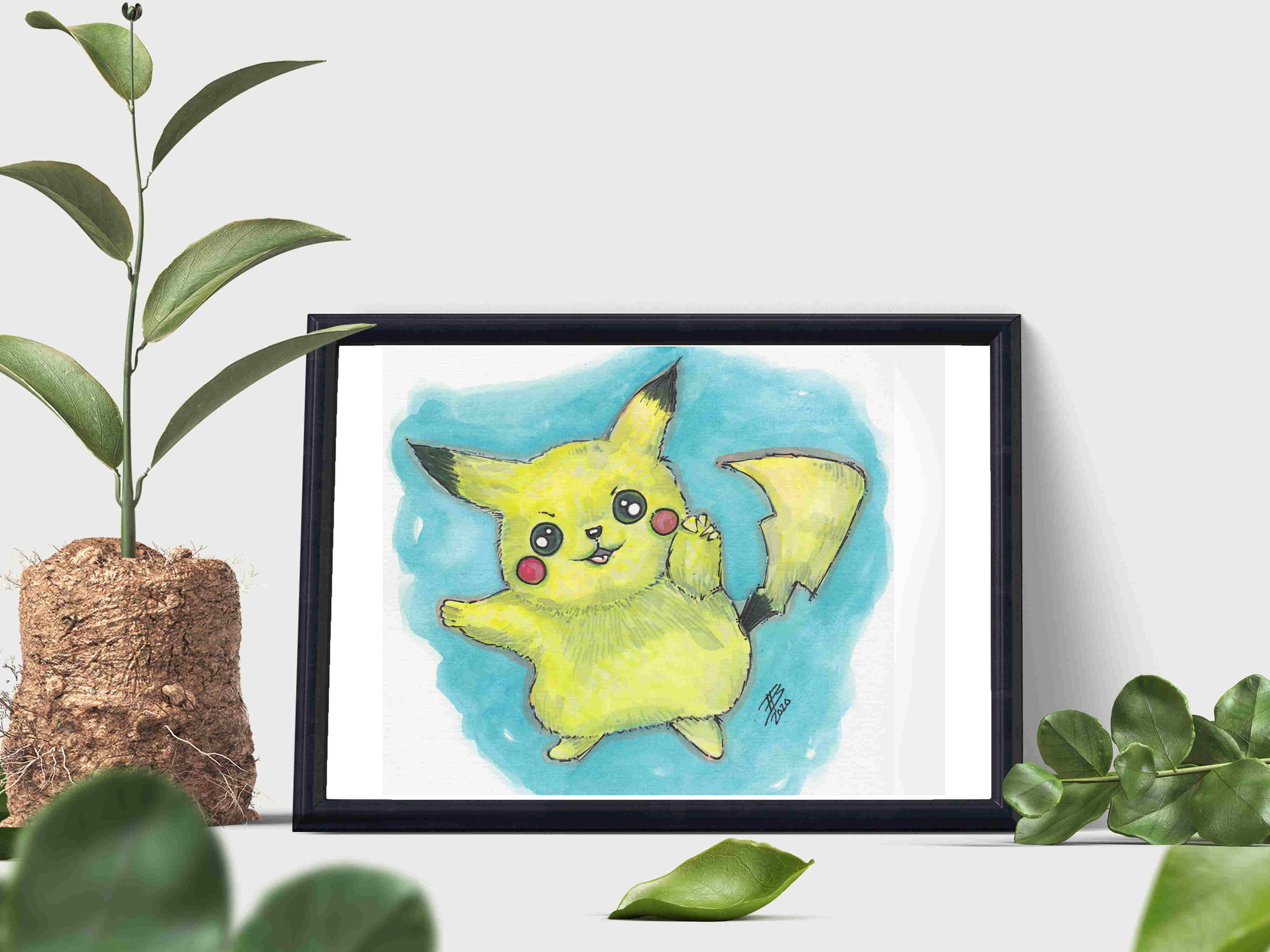 POKEMON PIKACHU Fine Art Quality Print (multiple Sizes) / Pokemon