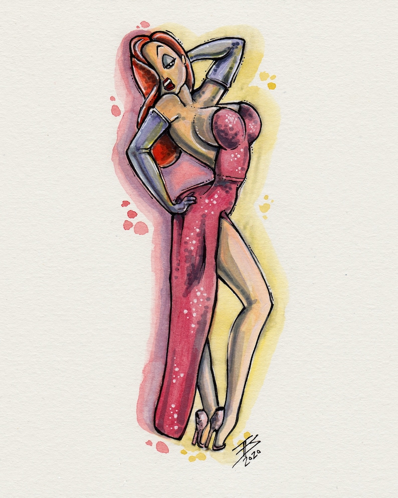 Download Art Collectibles Multiple Sizes Stunning Jessica Rabbit Fine Art Quality Print Prints