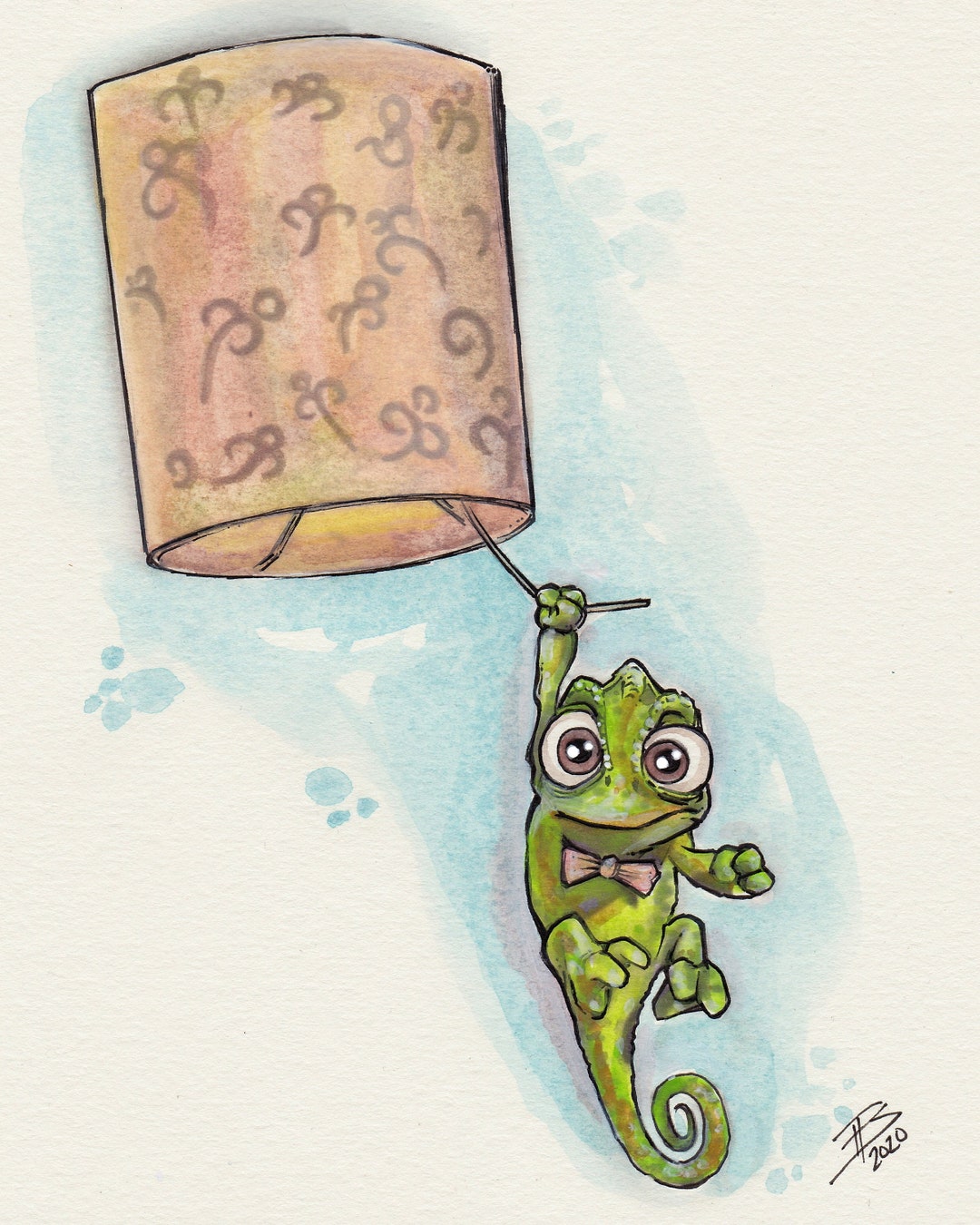 D*m様 【美品】トリシア RAPUNZEL & PASCAL 原画 直筆サイン Drawing