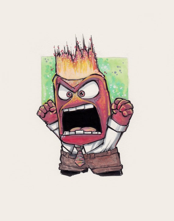 ANGER EMOTION Fine Art Quality Print multiple Sizes / Inside - Etsy
