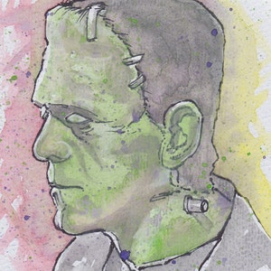 FRANKENSTEIN Fine Art Quality Print (Multiple Sizes) /  Universal Monsters / Classic Horror Monster