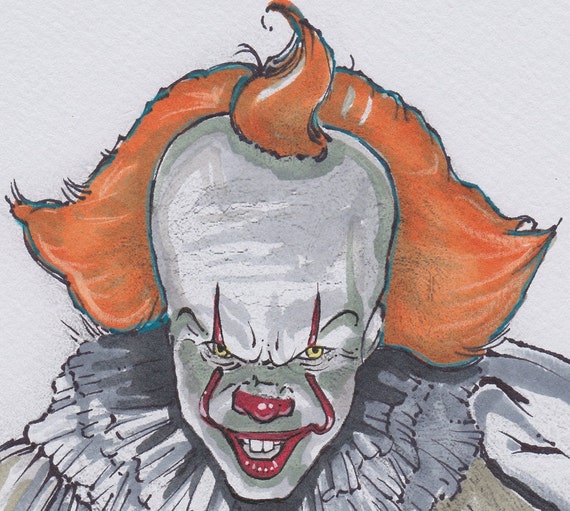 Pennywise, second drawing made with markers 🎈 : r/drawing