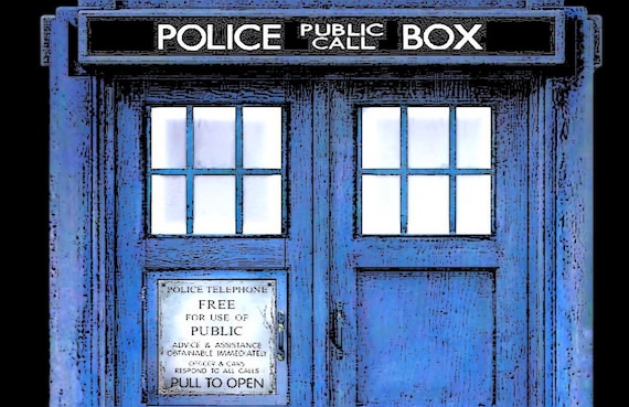 Dr Who Police Box Fine Art Quality Print Tardis Etsy