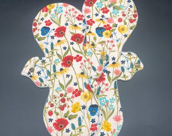 Moderado - Almohadilla de tela con cubierta de algodón con flores de primavera