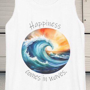 Comfort Colors Wave Tank Top: Unisex Beach Sleeveless Shirt