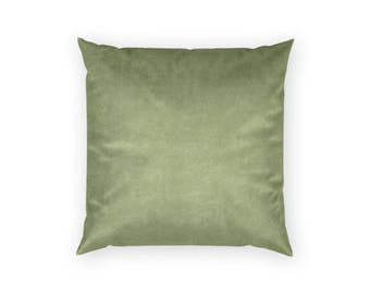 Cojín decorativo de terciopelo suave de poliéster verde salvia, funda de almohada cuadrada estilo Chateaucore de estilo campestre francés, ideal como regalo de inauguración de casa.