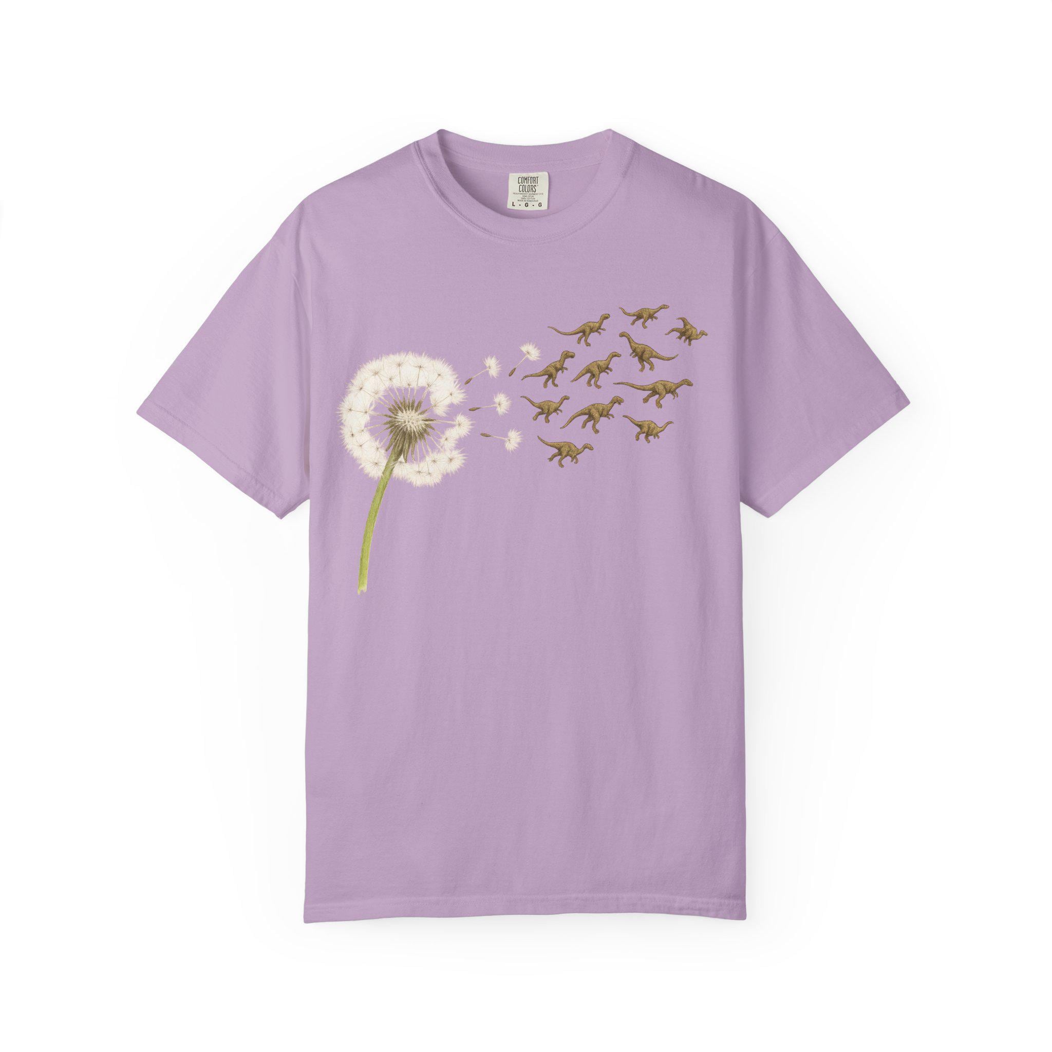 Dinosaurs Dandelion Fun School Teacher T-shirt Gift Teach Shirt