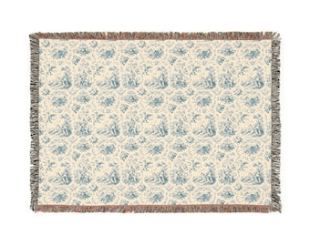 Vintage Floral Französisch Toile Elegante Webdecke, Gemütliche Decke