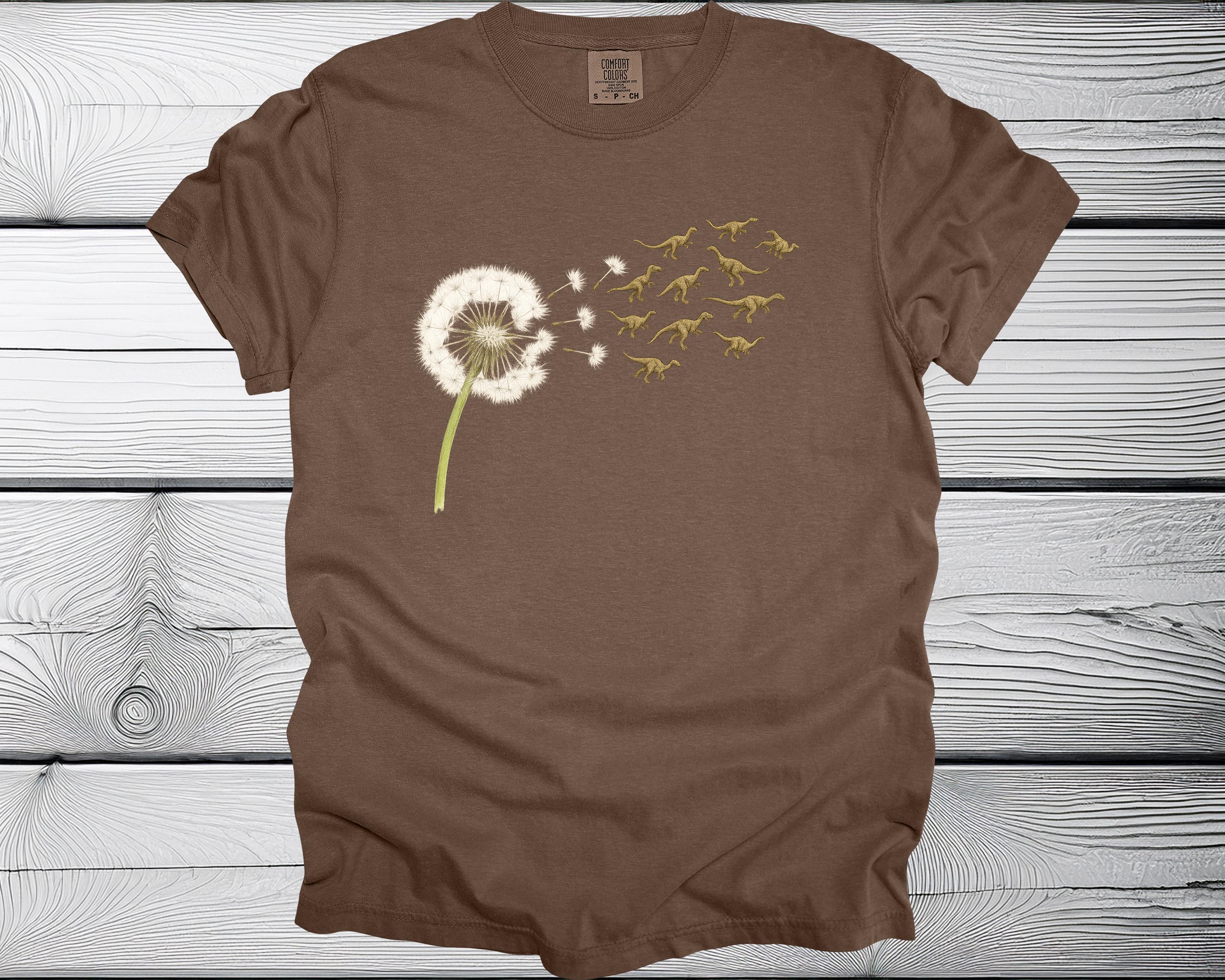 Dinosaurs Dandelion Fun School Teacher T-shirt Gift Teach Shirt