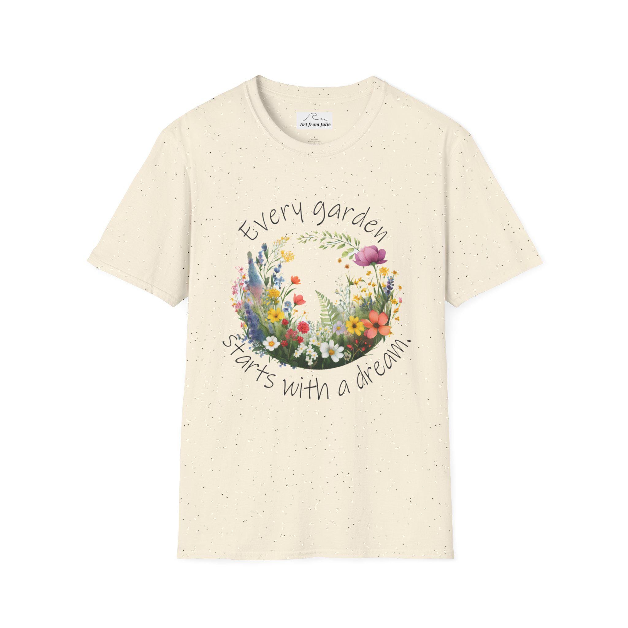Wildflowers Top Unisex Softstyle Tshirt, Yard Work Tee, Gardening