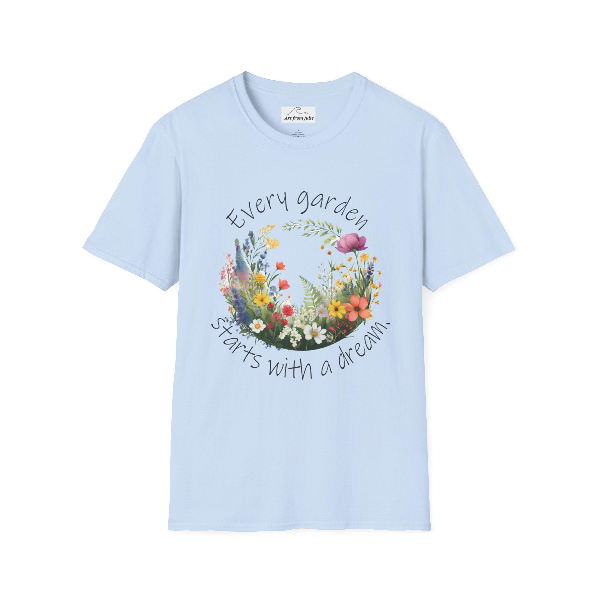 Wildflowers Top Unisex Softstyle Tshirt, Yard Work Tee, Gardening