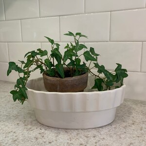 Vintage white Hull planter, farmhouse planter