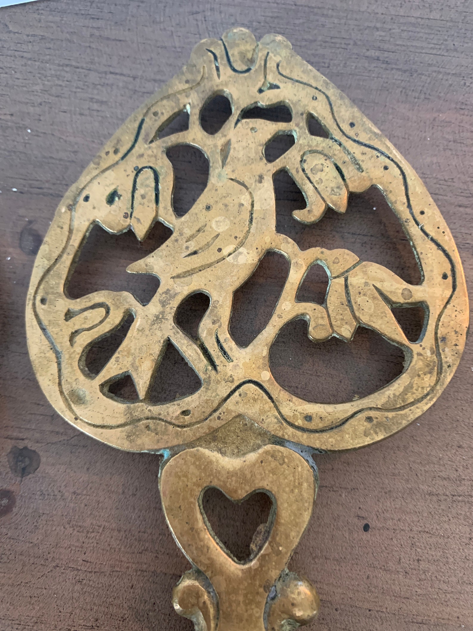 Set of two vintage brass trivets made in Japan Etsy