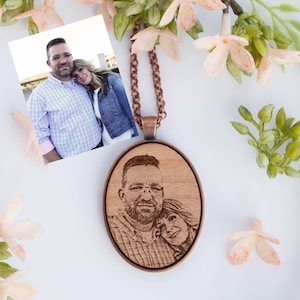 Personalized Photo Engraved Necklace